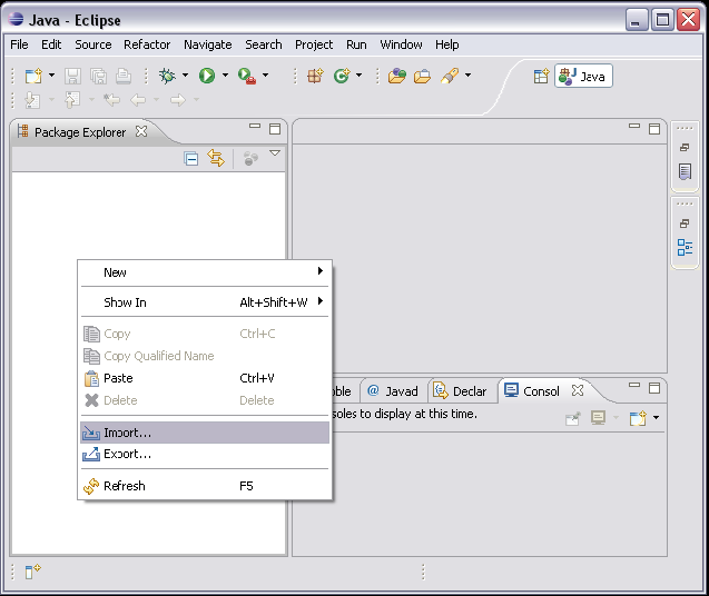 Eclipse: Import Project