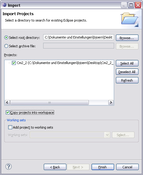 Eclipse: Import Project